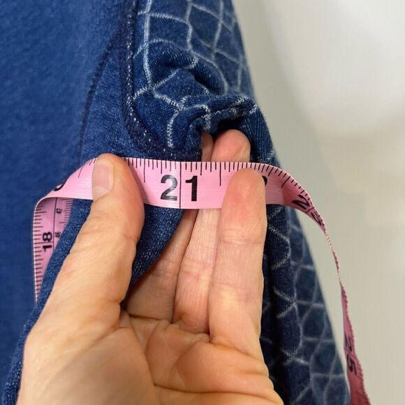 Burton Denim Blue Jasper Sweater Cowl Neck Pullover Sweatshirt Tunic - Picture 8 of 11